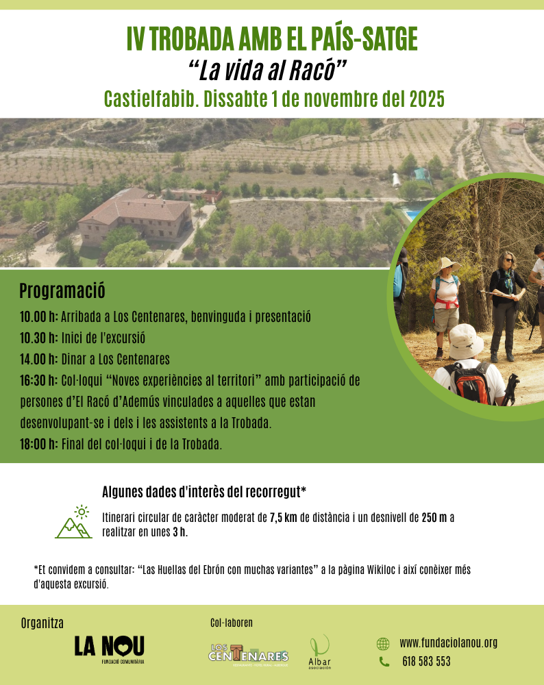 Rememorant la 4ª Trobada amb el País-satge: «La Vida al Racó» 1 Cartell IV Trobada amb el Pais satge. Castielfabib 1