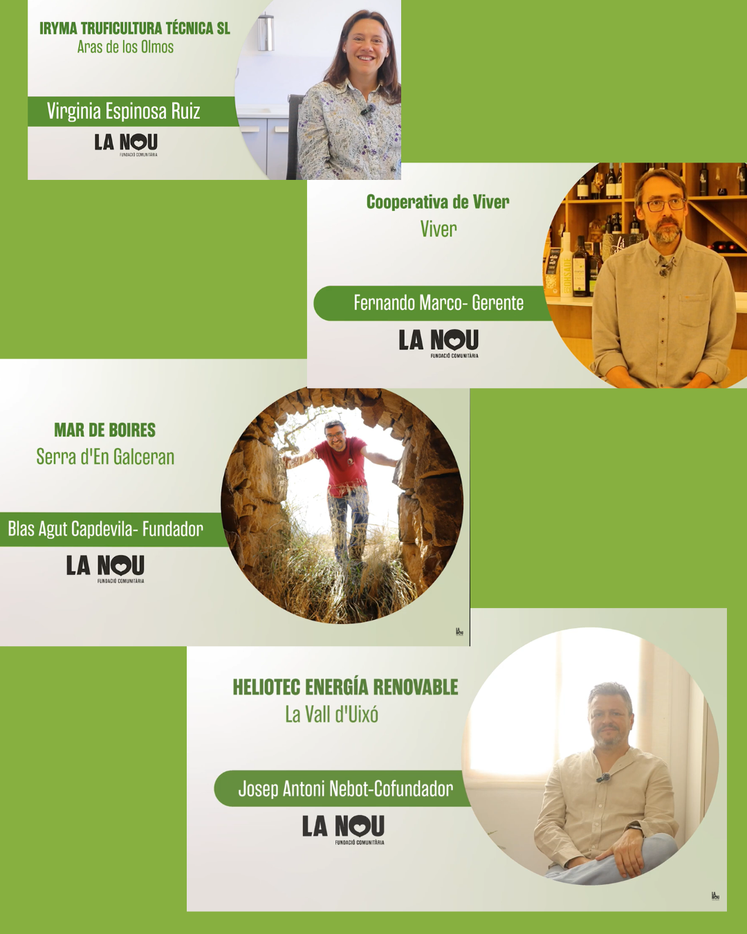 Representants de l'empreses i entitats que dinamitzen el rural valencià participen a la sèrie d'entrevistes realitzades per La Nou. 1 captura entrvistas noticia web la nou